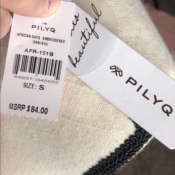 Pilyq African Rays Embroidered Bandeau Bikini Top - Picture 5 of 7